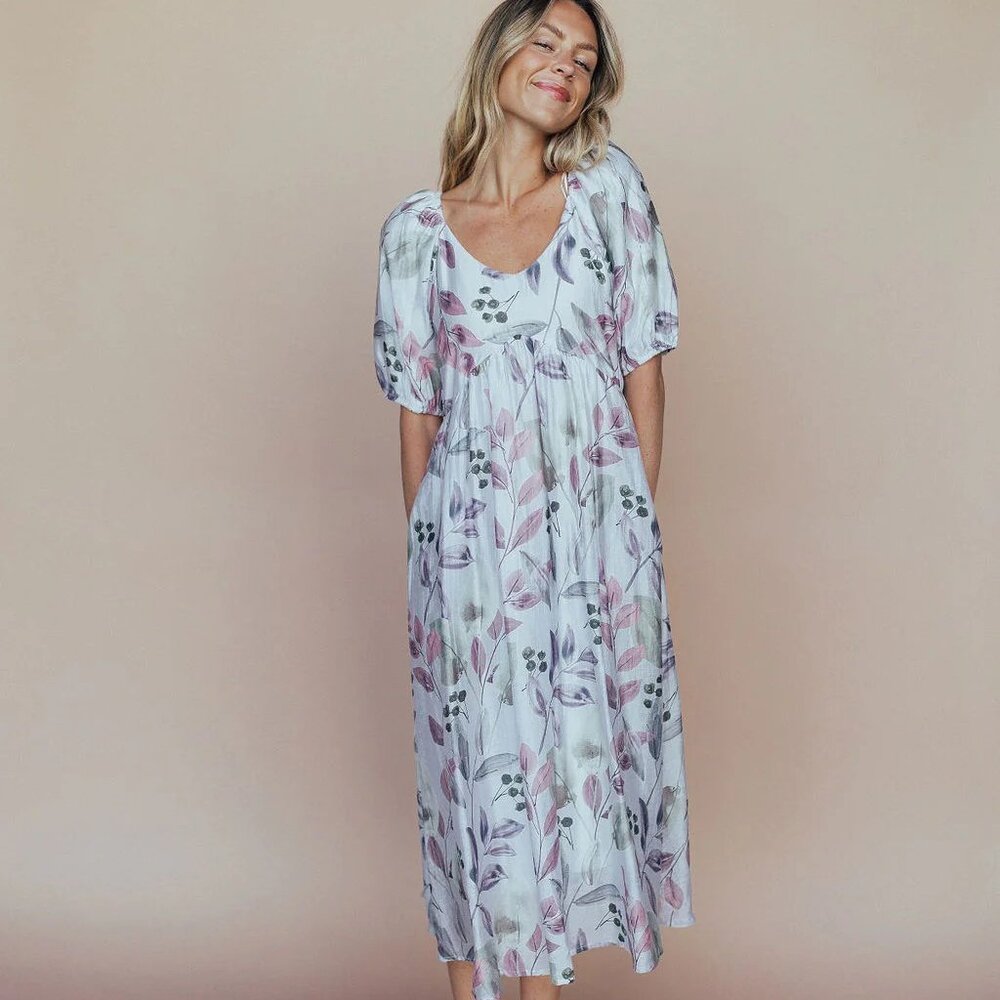 Audrie Lavender Floral Dress
